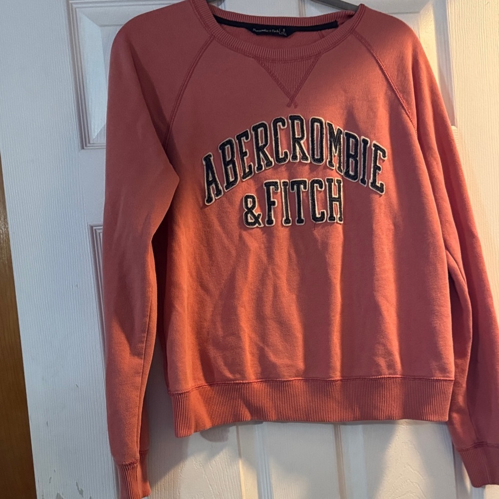 Abercrombie & Fitch Women's Coral Crewneck Sweatshirt